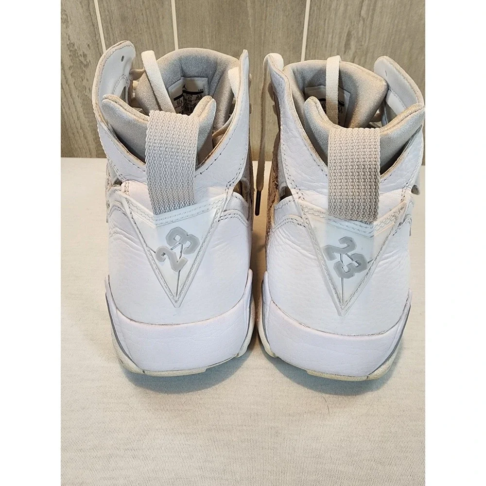 Air Jordan 7 Retro Mens 12.5 Pure Money Pure Platinum White Silver 304775-120